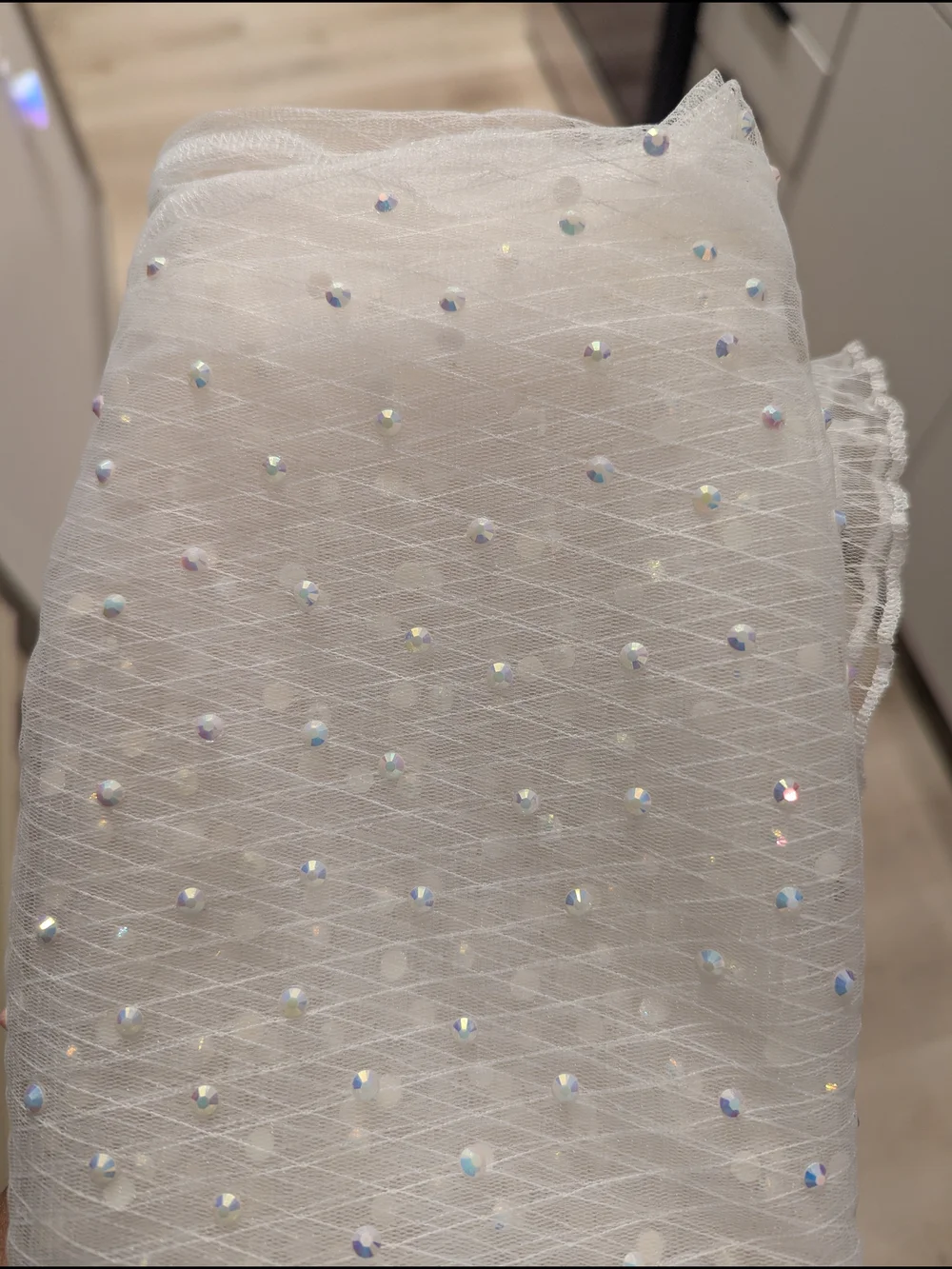 Jeweled Sheer Flare Pants